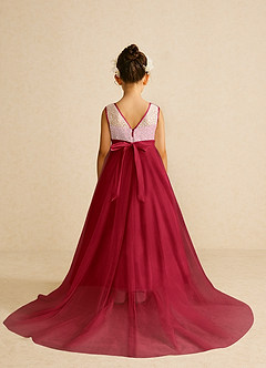 Azazie Tay Flower Girl Dresses Scarlet A-Line Sequins Tulle Dress image2