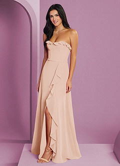 Barbie ♥ Azazie Bridesmaid Dresses English Rose A-Line Sweetheart Neckline Chiffon Dress image1