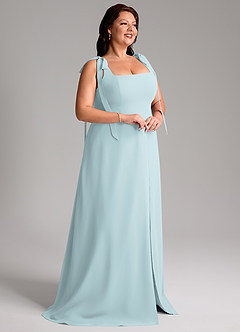 Azazie Debra Bridesmaid Dresses Mist A-Line with Pockets Chiffon Convertible Dress image12