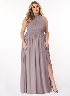 Azazie Iman Bridesmaid Dresses Dusk A-Line A-Line Ruched Chiffon Dress image11