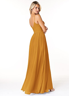 Azazie Lisbon Bridesmaid Dresses Butterscotch A-Line Sweetheart Neckline Chiffon Dress image2