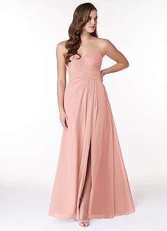 Azazie Arabella Allure Vestidos de damas de honor Vestido de Rosetón de Gasa de Corte en A Convertible con Escote de Corazón image1
