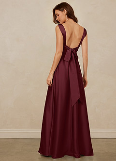 Christian Siriano Bridal for Azazie 1001 Brautjungfernkleider A-Linie Herzausschnitt Stretch-Satin Kleid Cabernetrot image5
