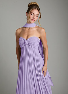 Azazie Tempest Robes de demoiselle d'honneur Robe Empire Convertible en Mousseline de soie Corset Lilas image8