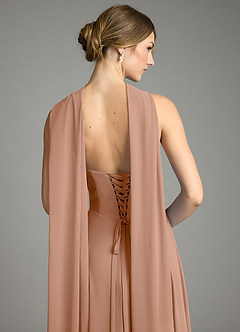 Azazie Ayla Abiti da Damigella Abito A-Line in Chiffon Scollo a Cuore Champagne Rosa image10