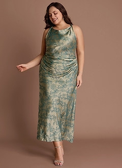 Gelina Platinum Teal Maxi Dress image13