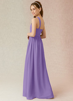 Azazie Jiya Junior Tahiti A-Line Pleated Chiffon Dress image3