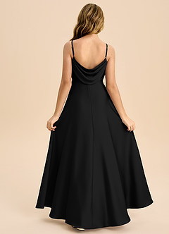 Azazie Bug Junior Klä av A-Line i Stretch Satin Plisserad image2