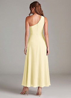 Azazie Brooke Šaty pro družičky A-Line Jedno rameno Šifón Délka po kotníky Šaty image5