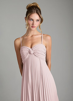Azazie Tempest Bridesmaid Dresses Blushing Pink Empire Corset Chiffon Convertible Dress image2