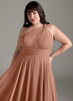Azazie Charlize Jurken voor bruidsmeisjes Jurk van Chiffon met A-Lijn One-Shoulder Bronzeertint image12