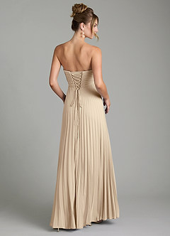Azazie Tempest Bridesmaid Dresses Champagne Empire Corset Chiffon Convertible Dress image5