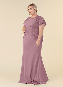 Azazie Adonna vestidos de madre de la novia Vestido de Rosa Polvorienta de Encaje de Sirena image7
