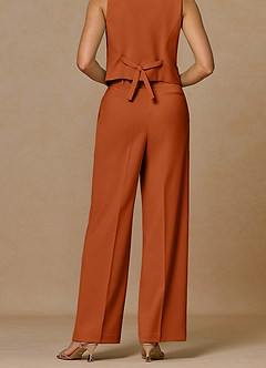 front Rowan Burnt Orange Refined Weave Performance pants