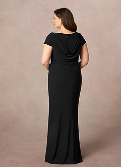 Azazie Marybeth Mother of the Bride Dresses Black Mermaid V-Neck Sequins Lace Dress image10