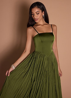 Maxi jurk Lorie Olijf image2