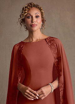 Azazie Artemisia Suknie dla Matki Panny Młodej Osłona Koronka Szyfon Długość podłogi Sukienka image7