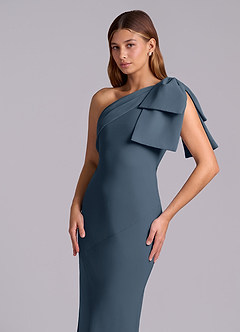Azazie Yuanna Bridesmaid Dresses Neptune Mermaid One Shoulder Chiffon Dress image7