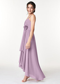 Azazie Catalina Junior Wisteria A-Line Ruched Chiffon Dress image5
