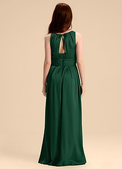 Azazie Bibiane Junior Klä av A-Line i Stretch Satin Plisserad image2