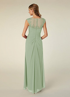 Azazie Libby Mother of the Bride Dresses Dusty Sage A-Line Scoop Sequins Chiffon Dress image2