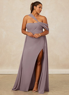 Christian Siriano Bridal for Azazie 1014 Bridesmaid Dresses Dusk A-Line Off the Shoulder Chiffon Dress image13