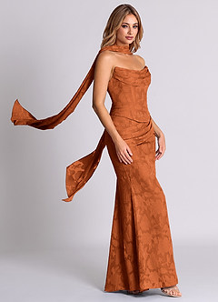 Azazie Sorrel At-home Try On Dresses Black Mermaid Corset Floral Burnout Convertible Dress image4