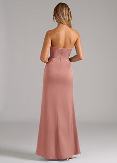 Azazie Johana Jurken voor bruidsmeisjes Converteerbaar Jurk van Stretch Satijn met Zeemeermin Off the Shoulder Rozet image7
