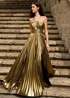 Foil Or Robe de bal métallique image5