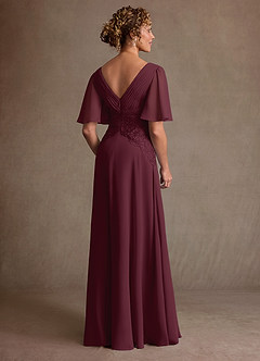 Azazie Milliat Suknie dla Matki Panny Młodej Linia A Koronka Szyfon Długość podłogi Sukienka image3