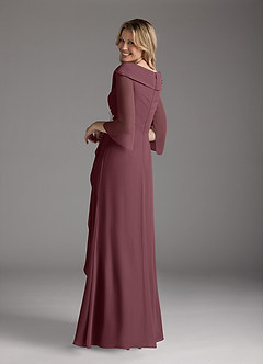 Azazie Jaycee Mother of the Bride Dresses Sangria A-Line Chiffon Dress image2