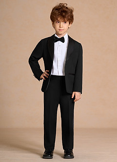front Lucas Black Boys Shawl Lapel Tuxedos