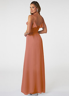 Azazie Natalia Bridesmaid Dresses MAI TAI A-Line Chiffon Dress image4