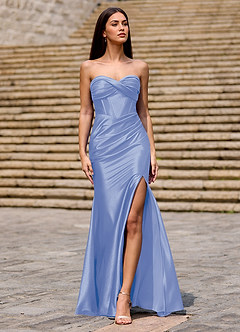 Prism Light Blue Corset Prom Dress image4