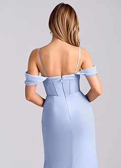 Azazie Joanne Final Sale Ice Mermaid Off the Shoulder Chiffon Dress image2