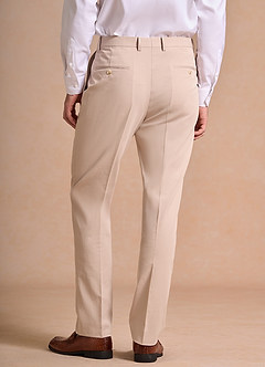 front Carter Solbränna Dressbyxor i bomulls- och linneblandning