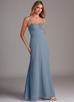 Azazie Breonna Final Sale Twilight A-Line Sweetheart Neckline Chiffon Dress image4