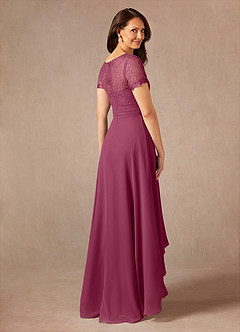 Azazie Polly Abiti per la Madre della Sposa Abito A-Line in Chiffon Pizzo Gelso image2