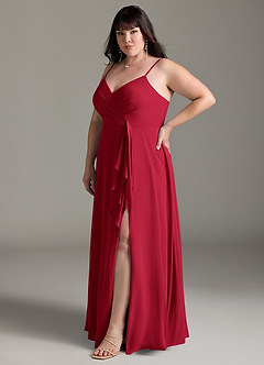 Azazie Akita Bridesmaid Dresses Scarlet A-Line Chiffon Dress image8