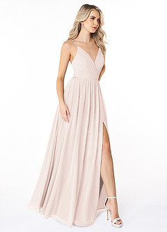 Azazie Gracie Bridesmaid Dresses Rose Petal A-Line Pleated Chiffon Dress image5