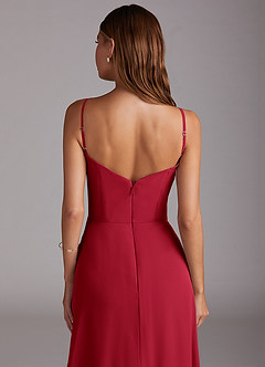 Azazie Marley Bridesmaid Dresses Scarlet A-Line Off the Shoulder Chiffon Convertible Dress image11