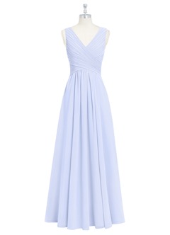 Azazie Flora Bridesmaid Dresses A-Line Pleated Chiffon Floor-Length Dress image7
