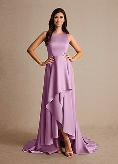 Azazie Niles Kleider für die Brautmutter A-Linie Schleppe Stretch-Satin Kleid Blauregen image5