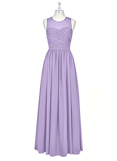 Azazie Nina Bridesmaid Dresses Lilac A-Line Pleated Chiffon Dress image6