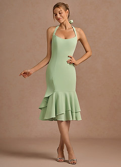 Marcelline Light Green Midi Dress image7
