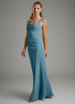 Azazie Asa Bridesmaid Dresses Bermuda Sheath Corset Chiffon Dress image4