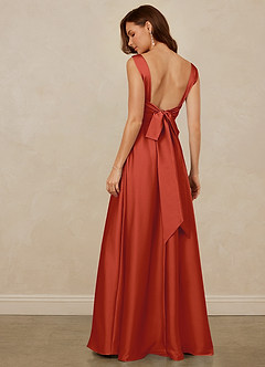 Christian Siriano Bridal for Azazie 1001 Bridesmaid Dresses Rust A-Line Sweetheart Neckline Stretch Satin Dress image5