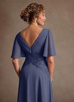 Azazie Milliat Klänningar till brudens mor Klä A-Line i Chiffong Spets Stormig image6