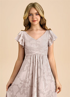 Azazie Omari Junior Klä av A-Line i Blommig Utbrändhet Plisserad image7