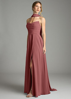 Azazie Ayla Abiti da Damigella Abito A-Line in Chiffon Scollo a Cuore Ametista image8